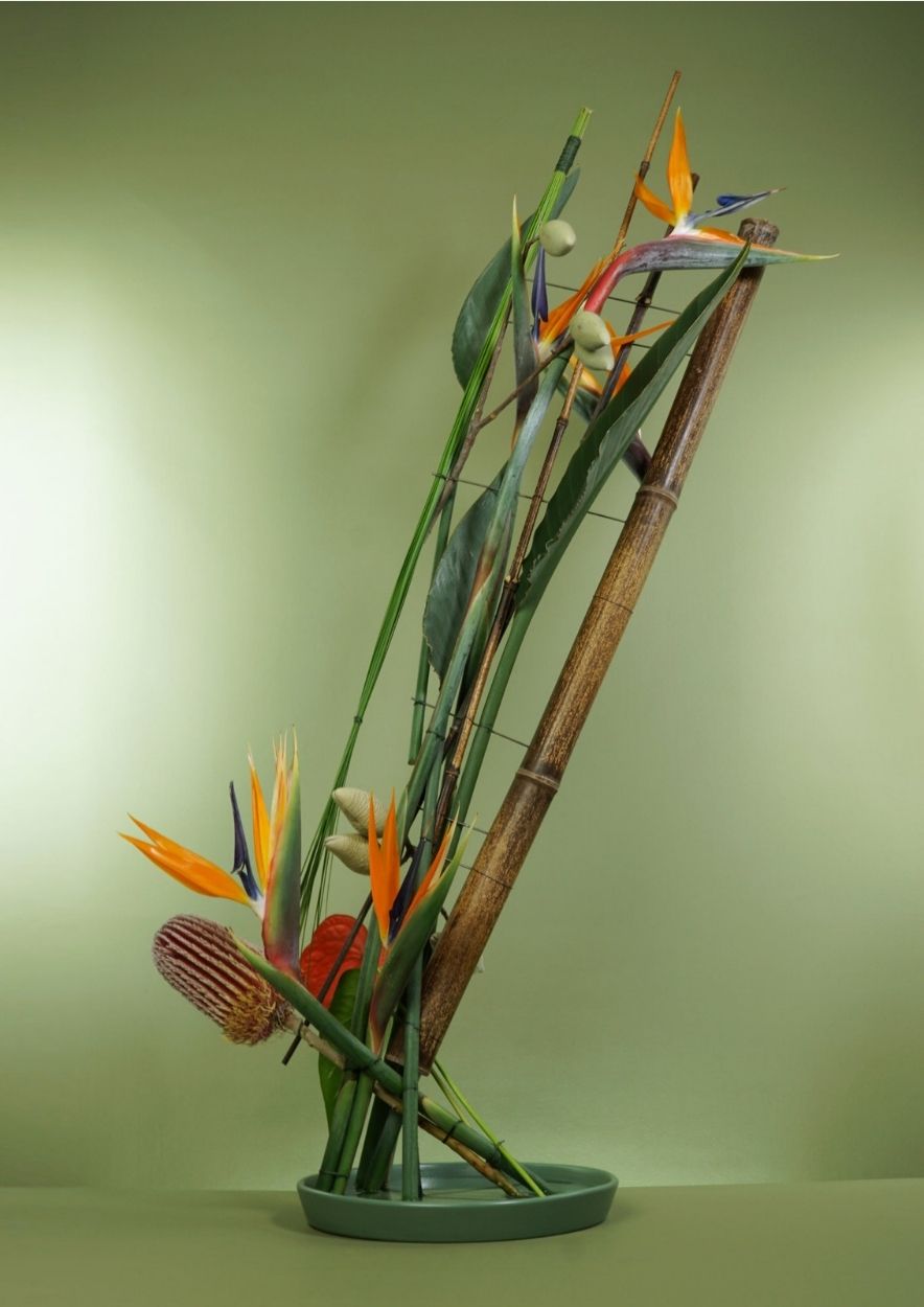 Leaning Bamboo Floral Design Tutorial – { Flower Thinking }