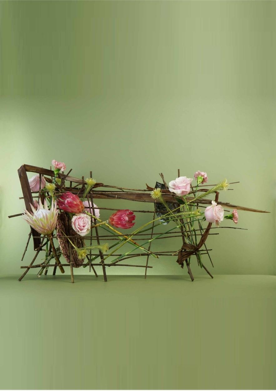 Leaning Bamboo Floral Design Tutorial – { Flower Thinking }